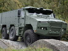 Dynamic demonstration of the new Czech armoured vehicle TADEAS on Tatra 6x6 chassis